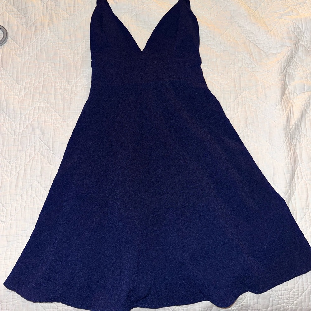 Navy blue mini dress
